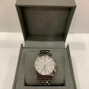 NWT Michele Sport Sail 38mm Stainless Steel Watch